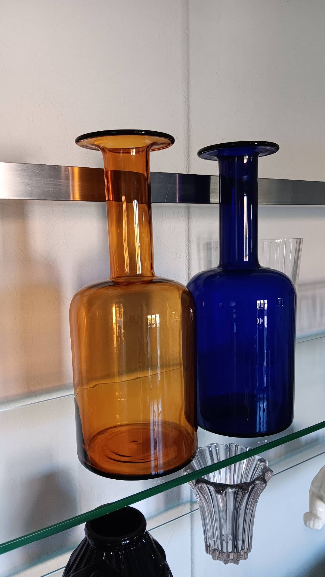 Pair of GUL vases by Otto Brauer for Holmegaard