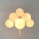 Minimalist glass and metal floor lamp from Switzerland, mid-century by E.R. Nele for Temde, 1960s.