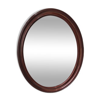 Miroir en bois oval vintage