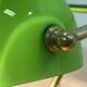 Brass and green opaline desk lamp (opaline defect)