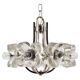 Crystal Glass Flower Pendant Light in Kalmar Style by Sische, Germany, 1970s