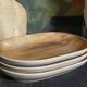 Three ceramic raviers decorated with vintage brushstrokes