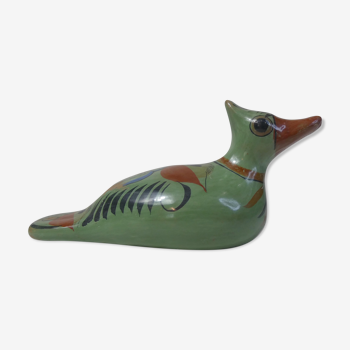 Ancient glazed terracotta mexico bird folk art vintage