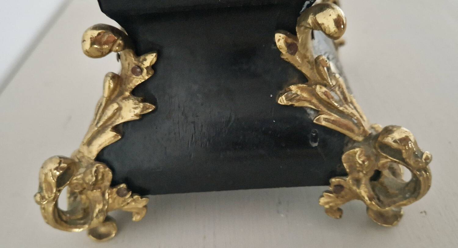 Chandelier laiton et bois style Napoléon III