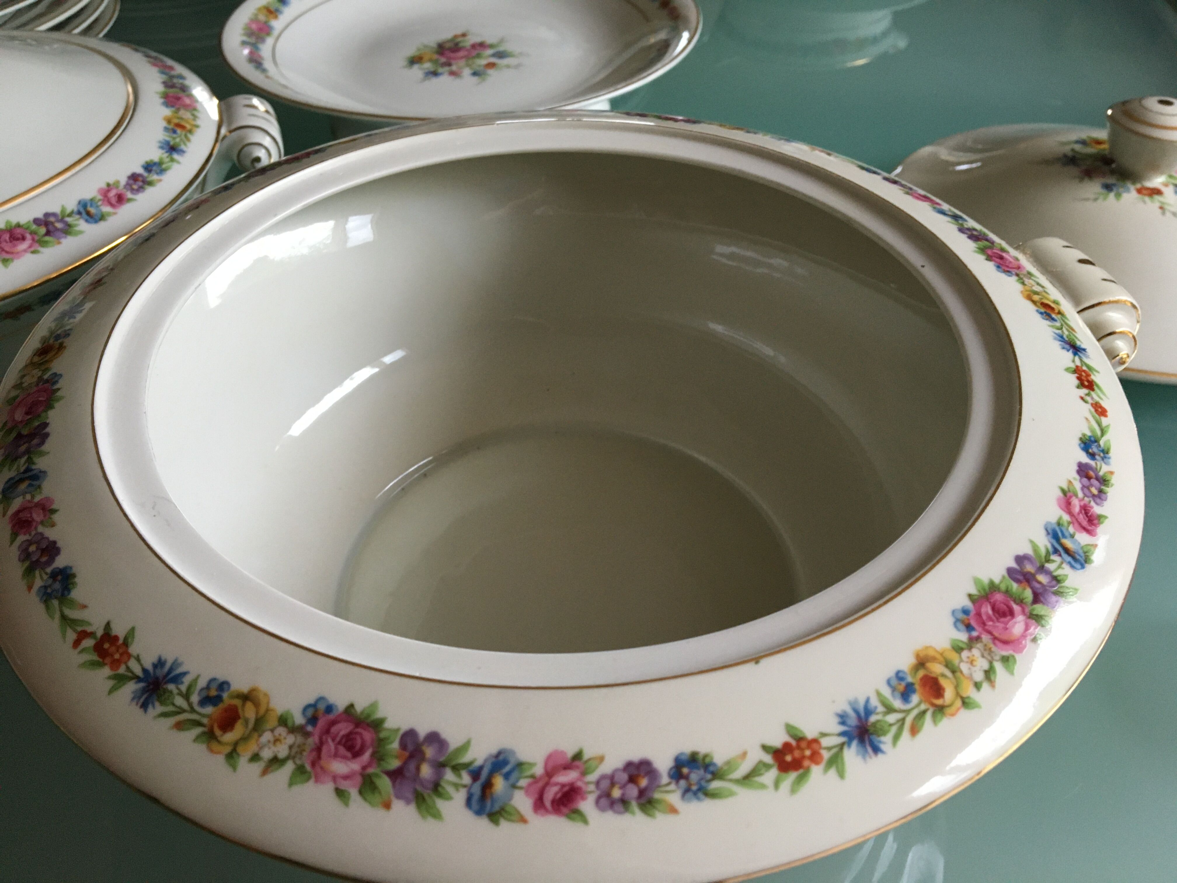 Old Limoges porcelain soup kitchen