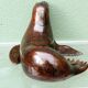 Phoque en bois tendre, patine acajou