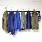 Iron wall coat rack with 7 double hooks