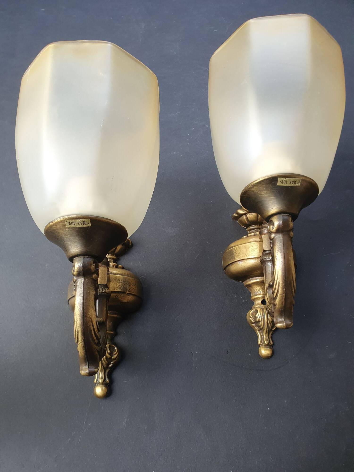 Pair of Art Deco wall sconces