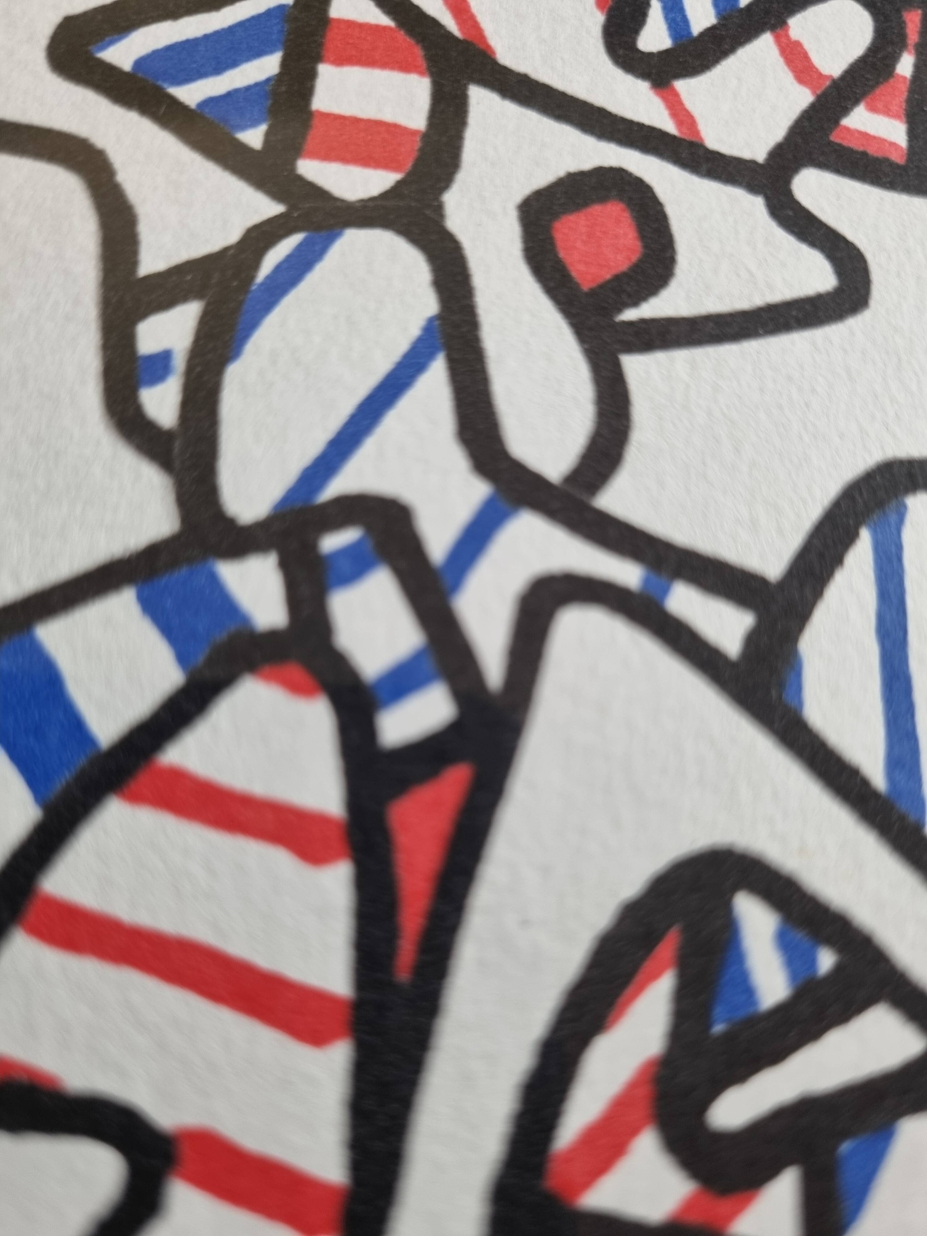 Screenprint after Jean Dubuffet, 1970s, gilded frame under glass, 21 x 31 cm