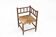 Vintage Bobbin bench with rush seat 1920s