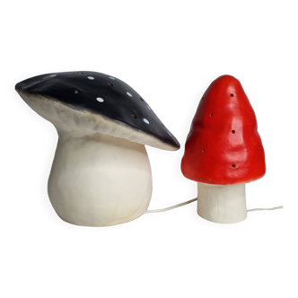 Pair of Vintage Mushroom Lamps by Heico, Germany, 35 cm