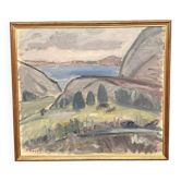 Huile sur toile originale – « Paysage » par Sven Engblom – Signé