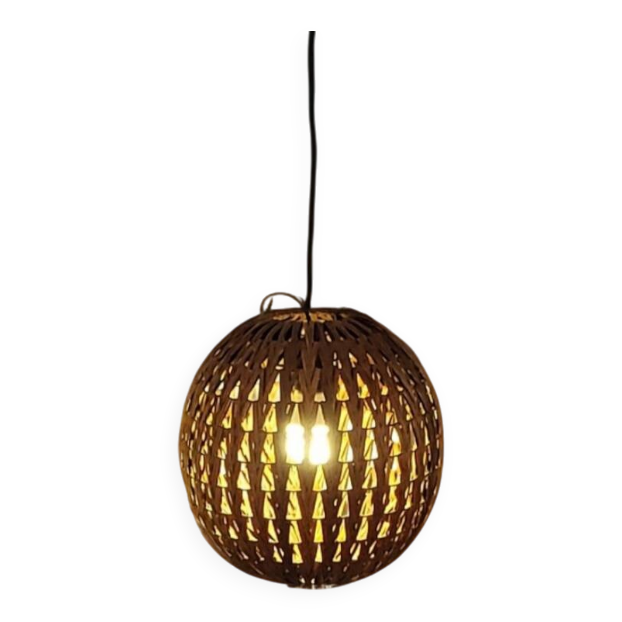 Vintage wicker pendant light