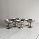 8 large stainless steel footed bowls Letang Remy
