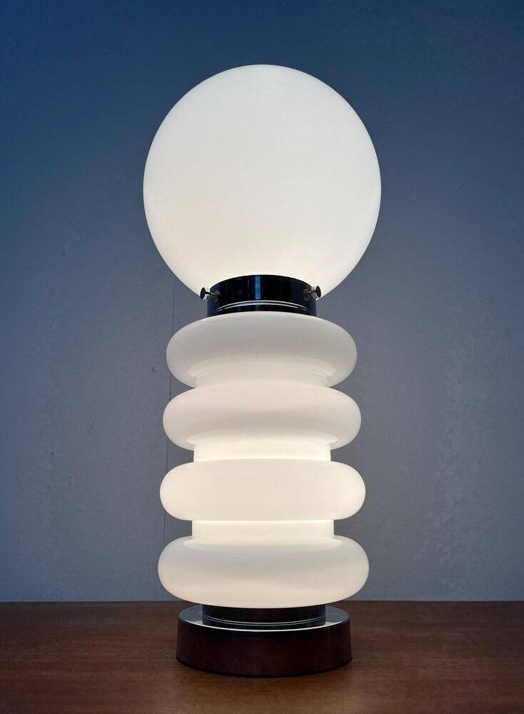 Space age glass table lamp from the mid-century by Carlo Nason for JBS, 1960s.