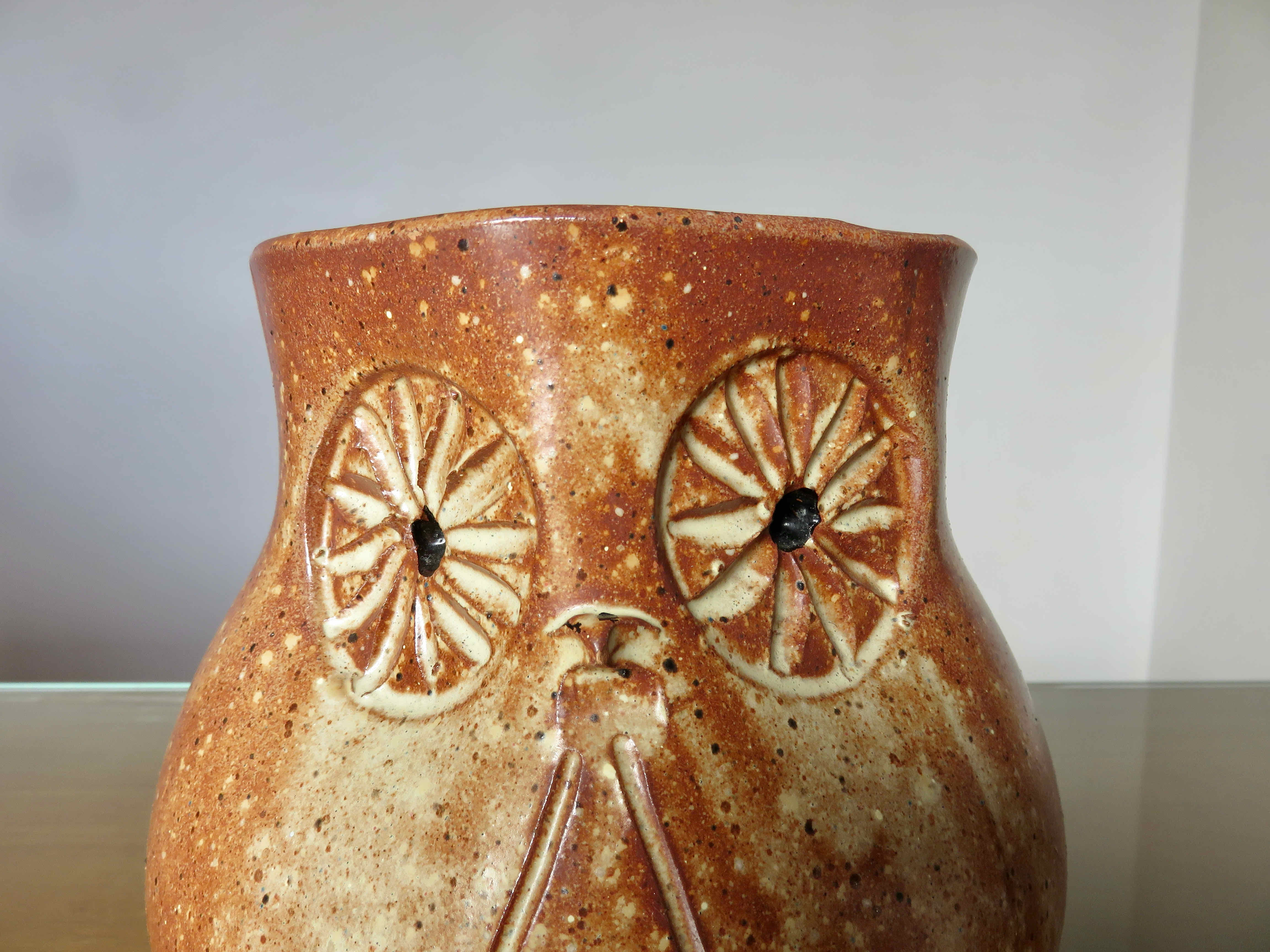 “hibou” stoneware pot cover from the 50s and 60s