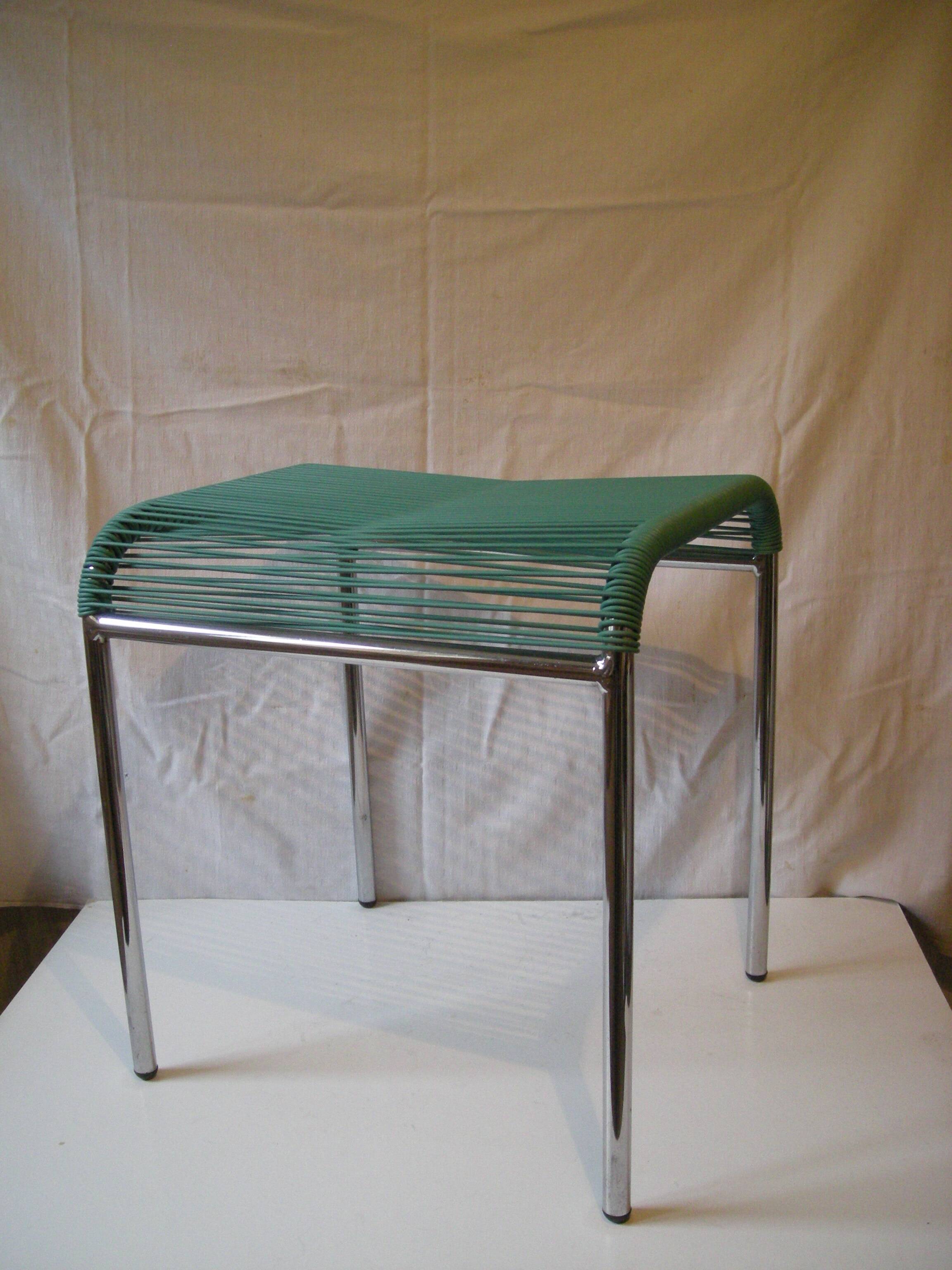 Scoubidou stool from the 50s
