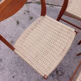 4 chaises Arne Wahl Iversen cordage neuf