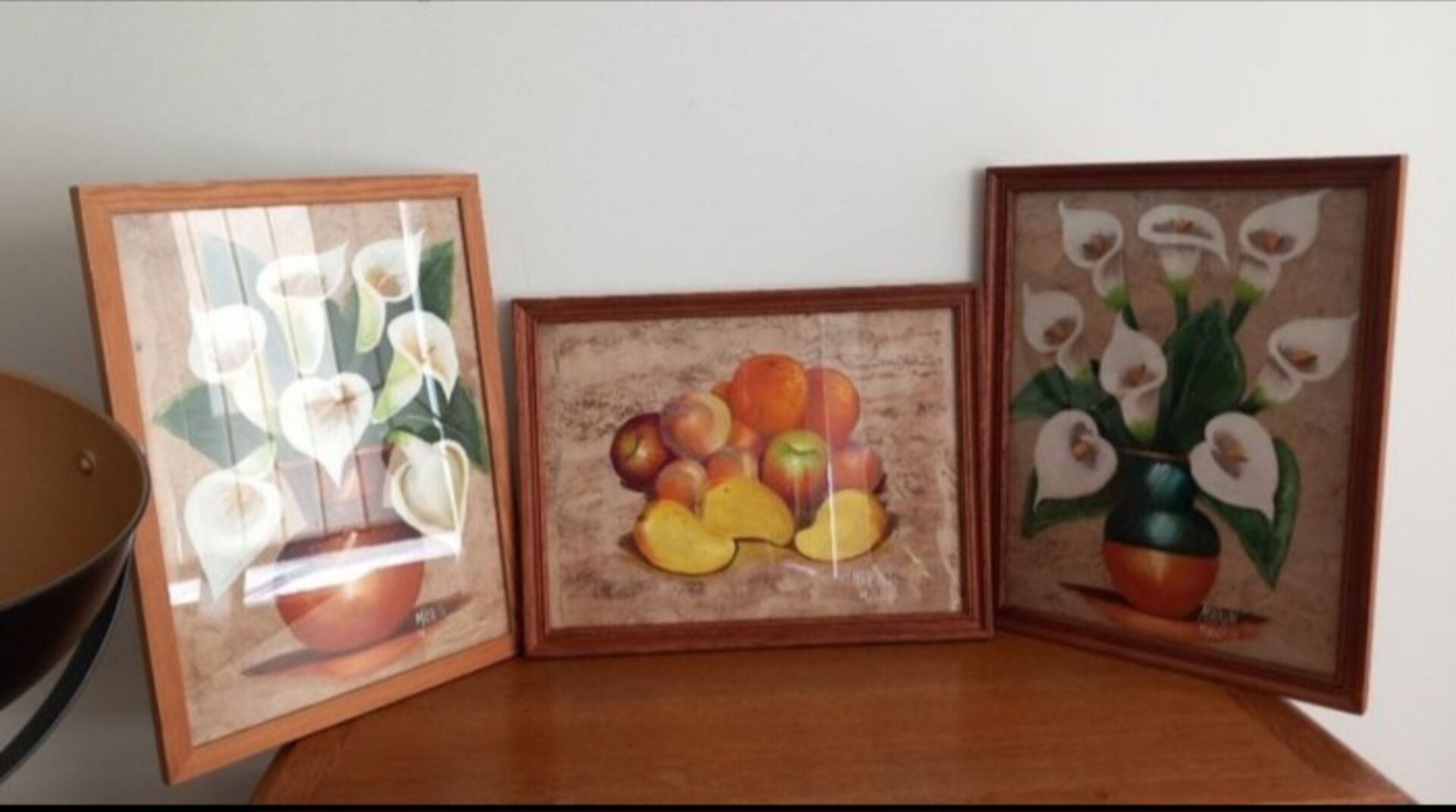 Triptyque nature morte sur papier Amate Marin Mexico