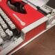 Olympia Traveller Luxe Typewriter Vermilion Red