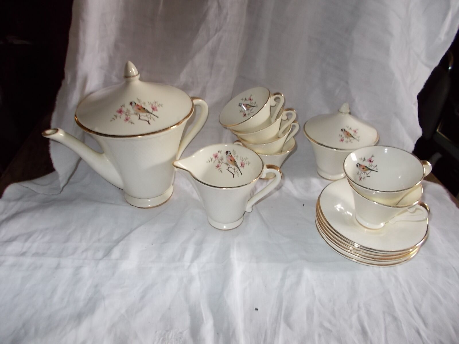 Coffee service or tea in faience Salins France