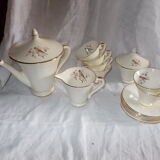 Coffee service or tea in faience Salins France