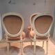Set of 4 Louis XVI style medallion chairs