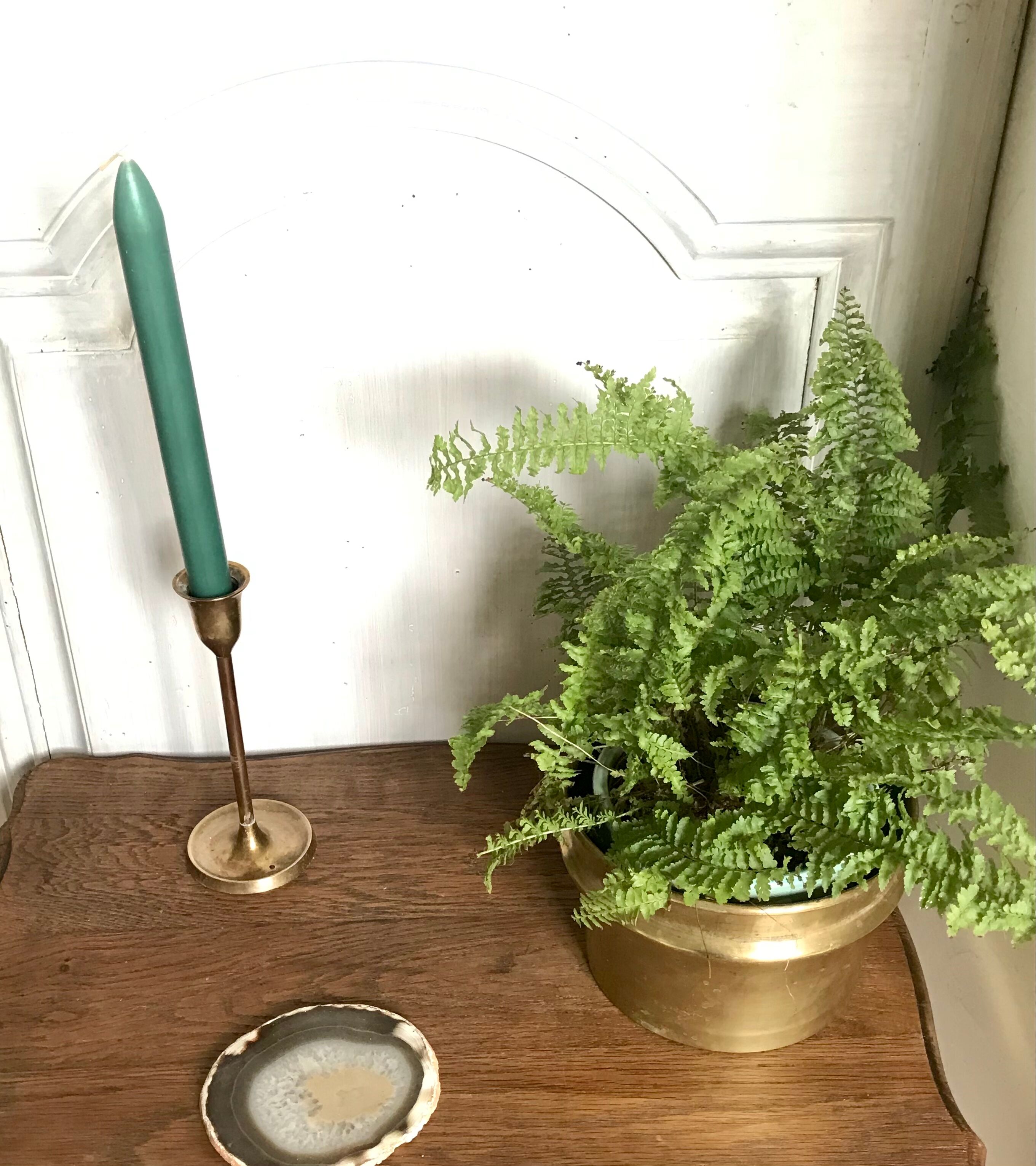 Vintage brass pot cover