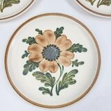 Vintage 3 flat plates Gien decorations Banghi