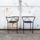 Black metal armchair by Maurizio Peregalli for Zeus, 1984, set of 2.