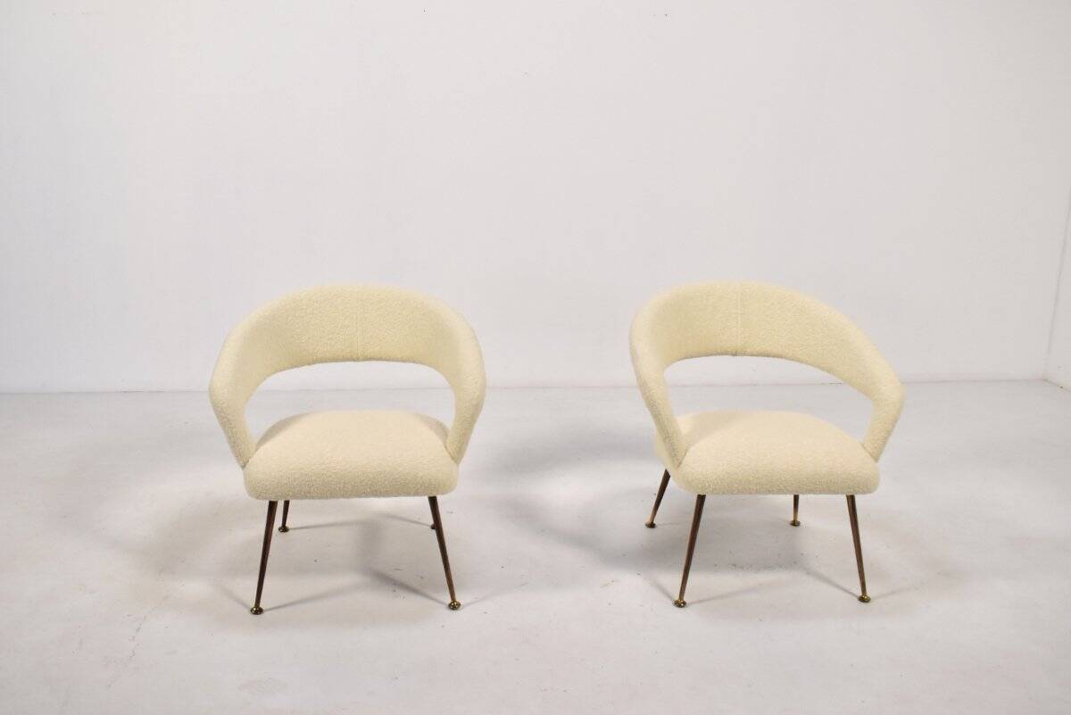 Set of Italian DU 55 Armchairs by Gastone Rinaldi for Rima, 1950s