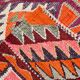 Burgundy & Orange Vintage Kilim Runner Rug, 92x292Cm