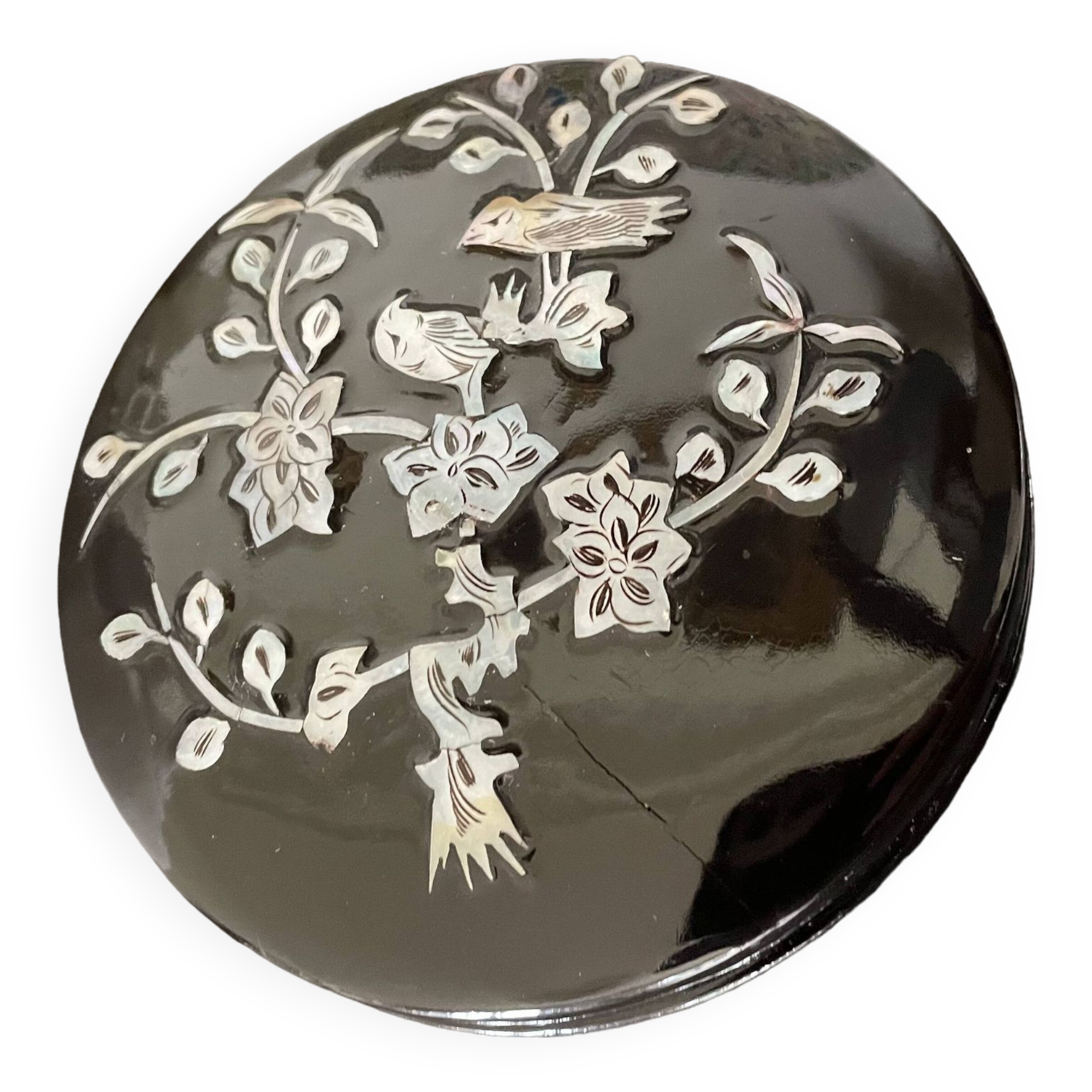 Japanese lacquer and mother-of-pearl jewelry box