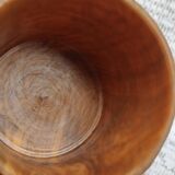 Tobacco pot face carved wood