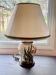 Ceramic base table lamp + lampshade - Height 59 cm