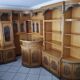 Exceptionnel Meuble Bar d'Angle Artisanal en Bois Noble – Pièce Unique