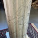 Column in solid white marble veined with grey, decorated with vertical fluting, 110 cm.