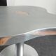 Stainless steel/agate/aluminum side table