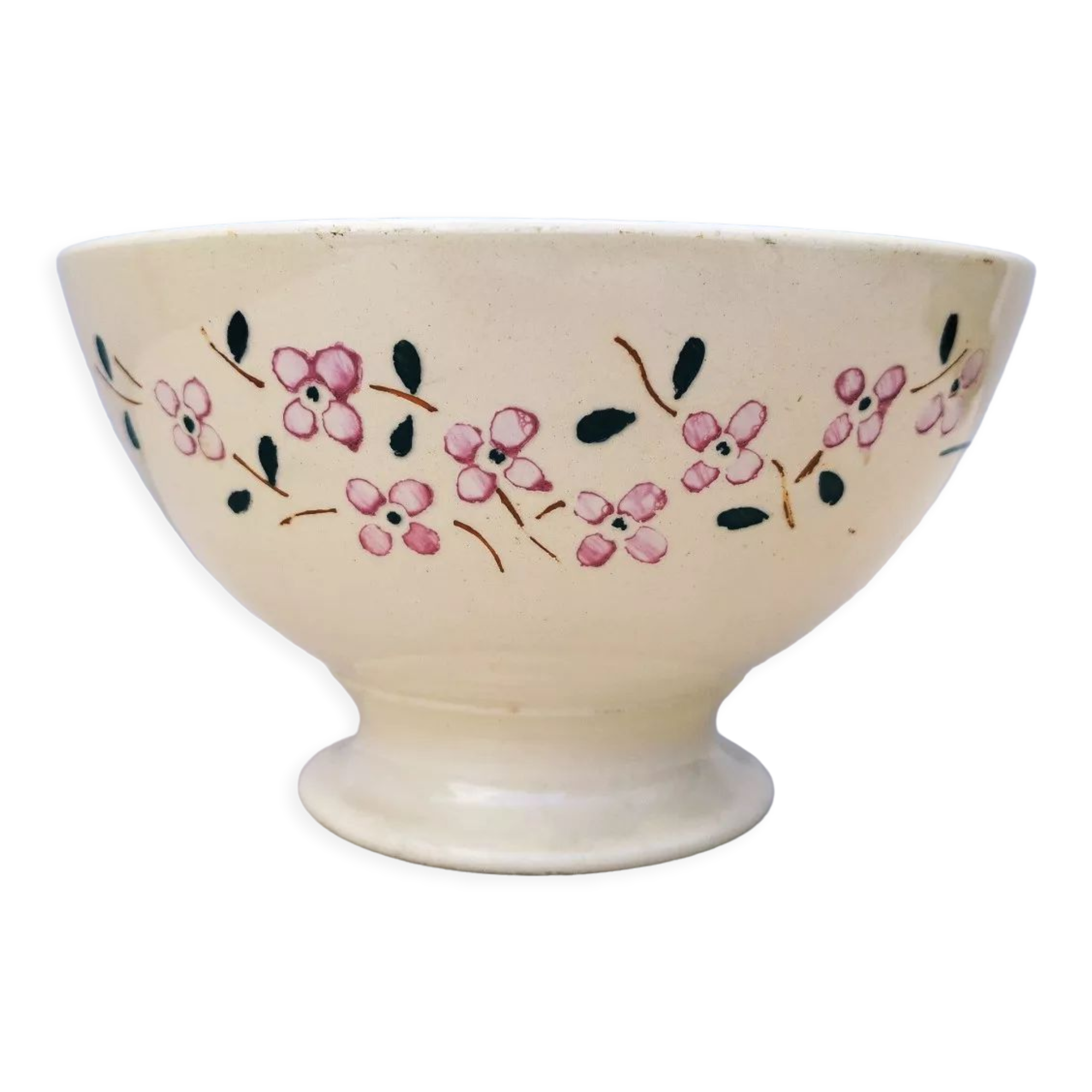 Earthenware bowl luneville vintage 18cm diameter
