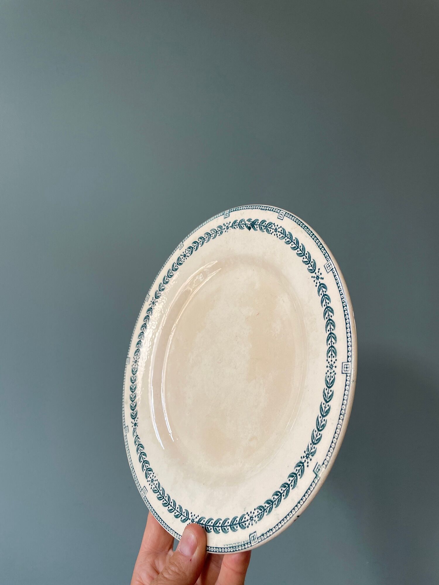 Set of 16 flat plates Terre de Fer, Service Condé Salins