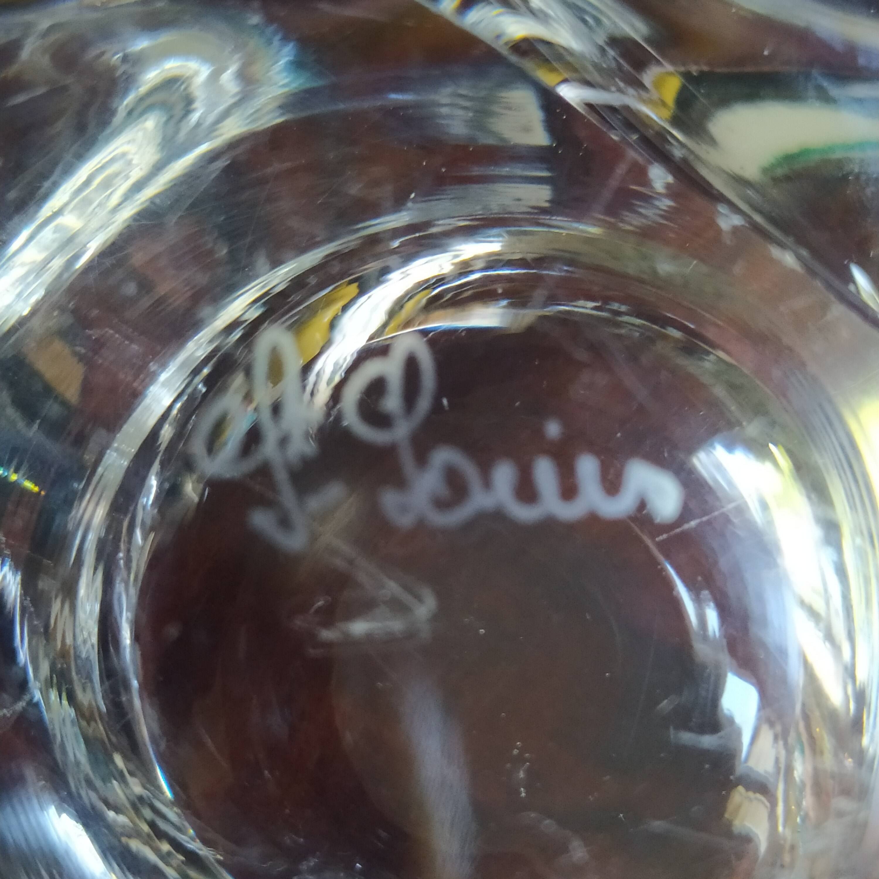 Empty pocket ashtray caravelle from the st louis crystal factory