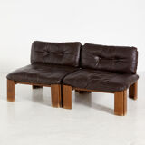 Leather lounge chair