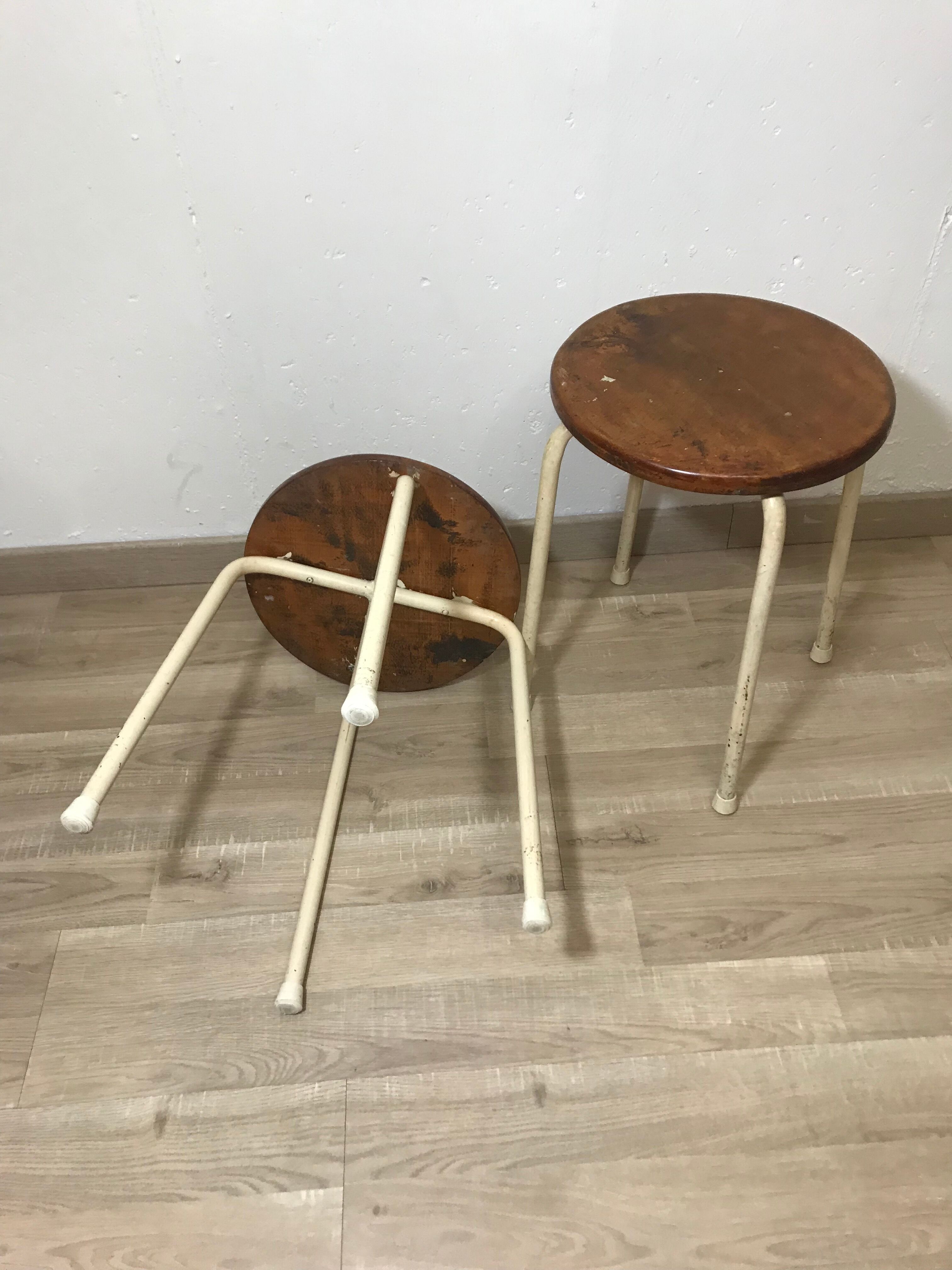 Pair of industrial stools