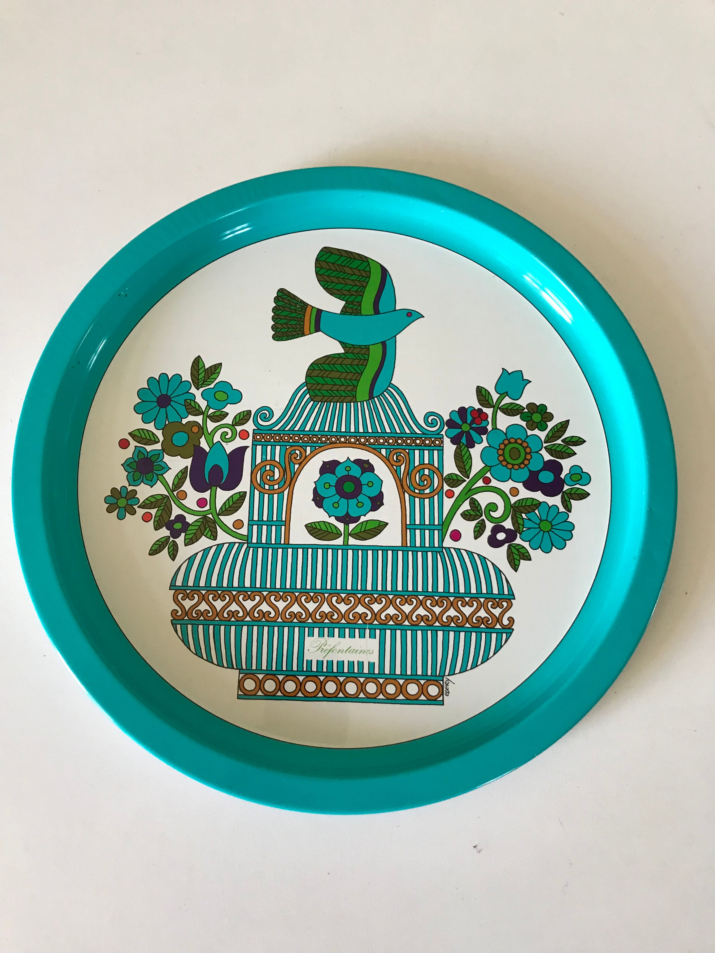 Plateau prefontaine vintage design 1970