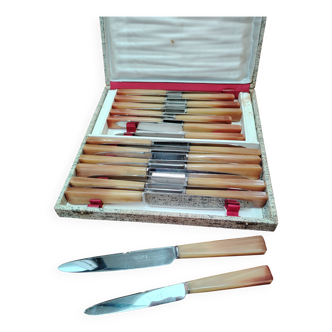 24-piece cutlery set Fleurance Angers in stainless steel - 1940s/50s