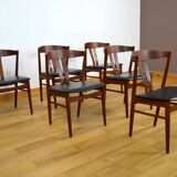 Series of 6 Danish Teak Chairs by Carl Ewent Ekstrom 1960