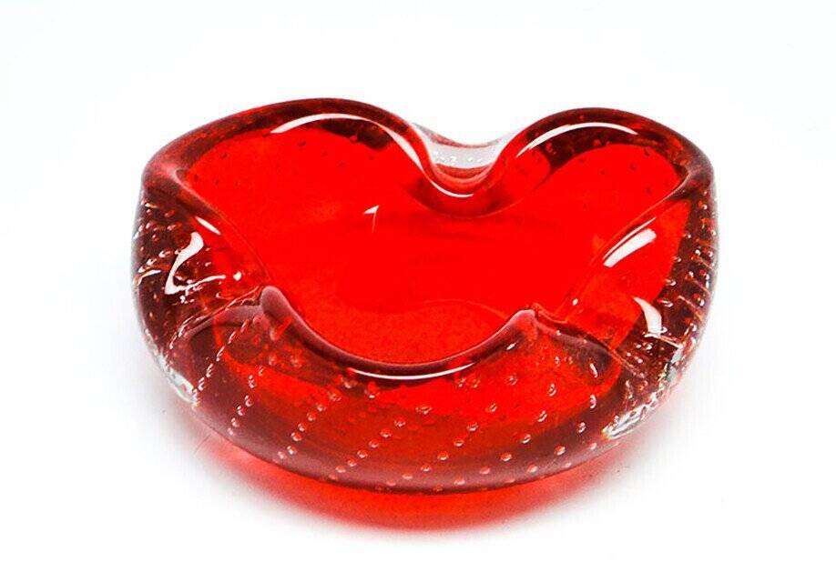 Sommerso Murano glass bowl by G. Ferro, Italy, 1950s