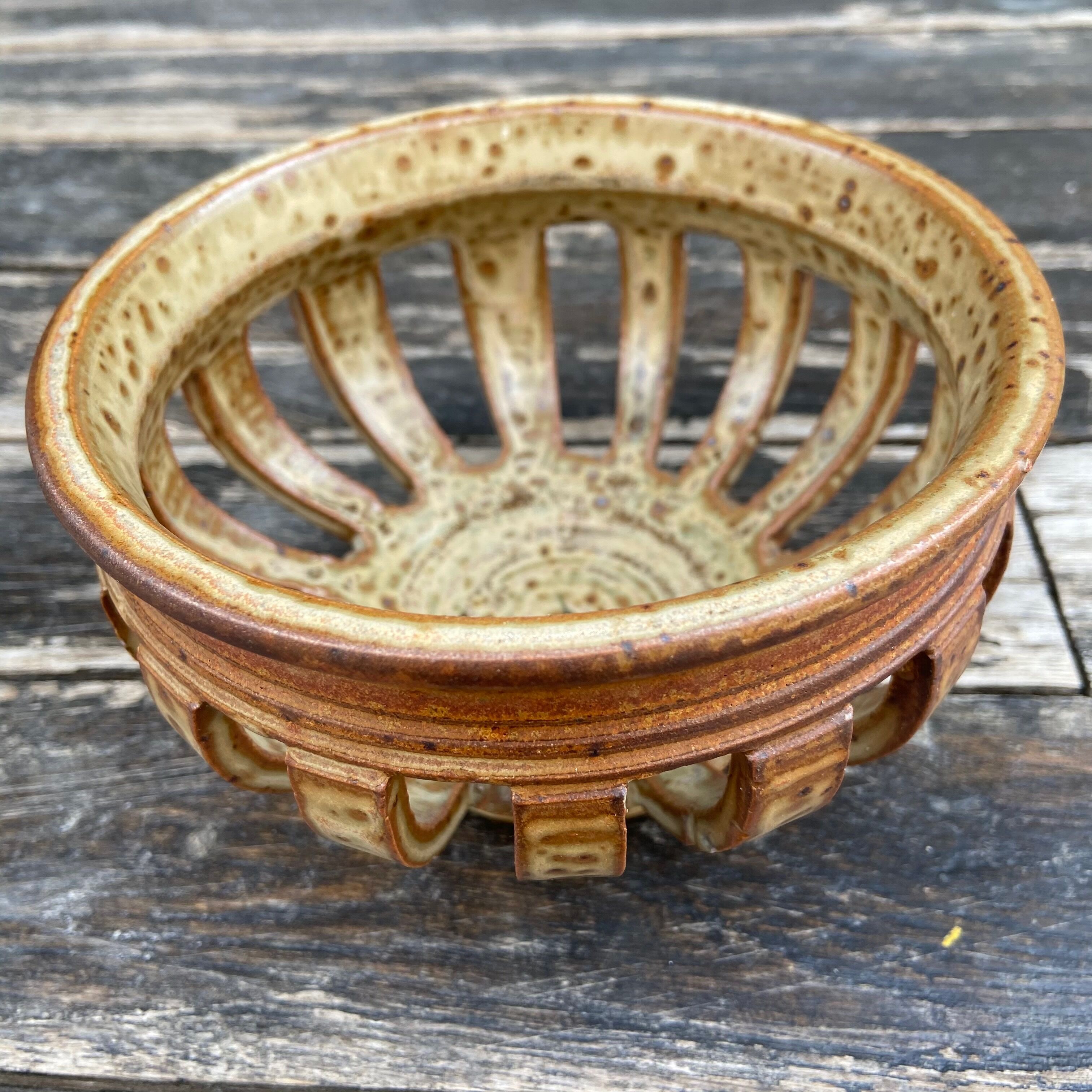 Pyrite sandstone cup-candle holder or empty pocket-year 70