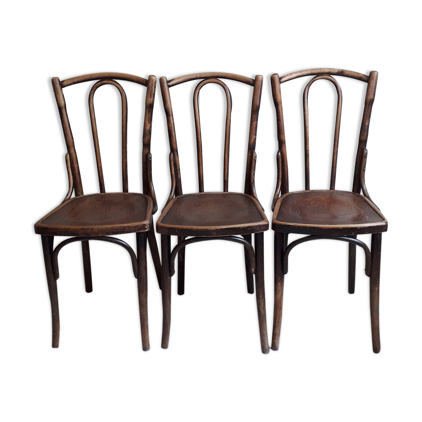 Set de 3 chaises Thonet 1900 Mazowia Noworadomsk