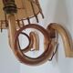 Pair of rattan wall lamps 1960
